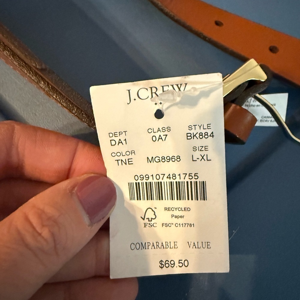 J. Crew leather belt - NWT (Tan/Neutral Color) - Picture 3 of 11